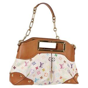 LOUIS VUITTON Monogram Multicolor Judy MM Bag 2Way White